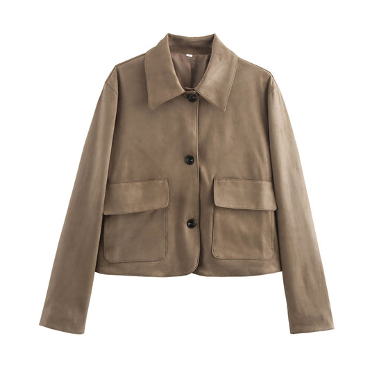 Manteau suédine élégant